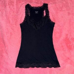 Mossimo Supply Co. Black Lace-Trim Camisole size Medium